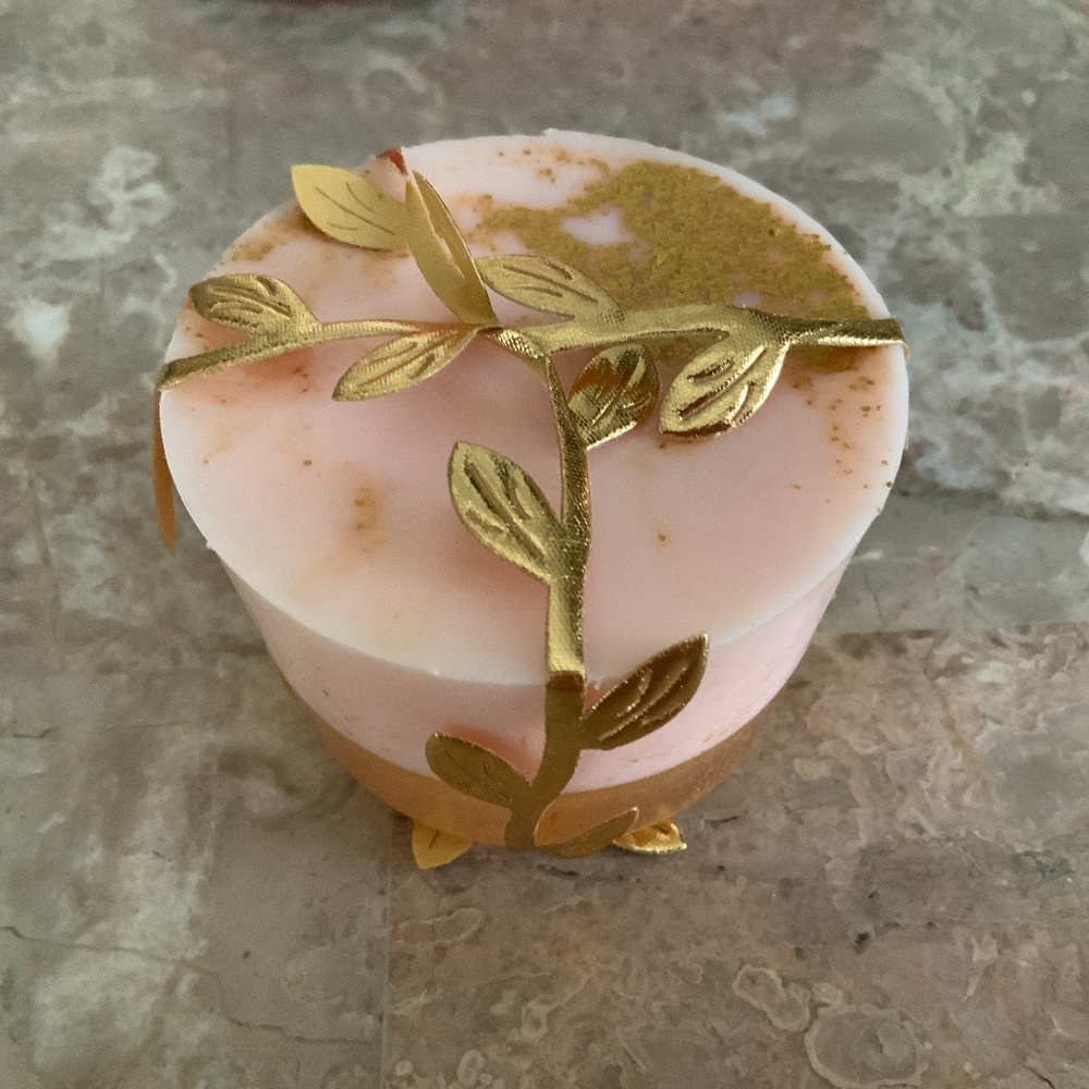 Three Handmade Organic Essential Oil Rose Fragrance  Soaps